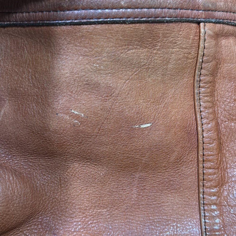 FRYE VINTAGE BROKEN IN FRYE COGNAC TOTE - Picture 10 of 12